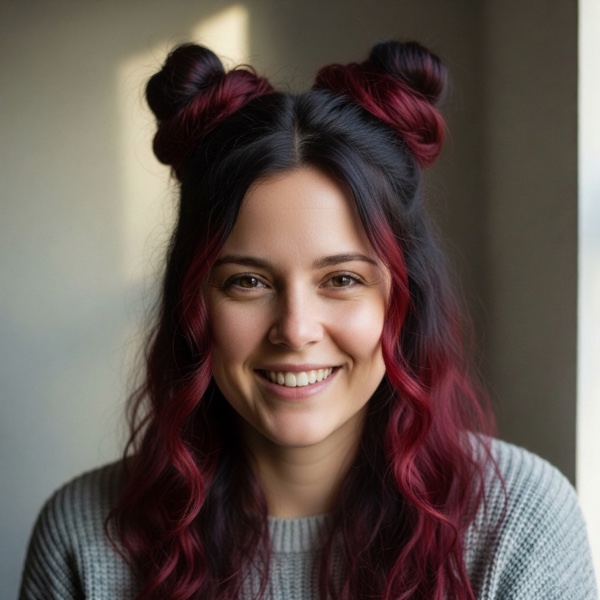 Devil Horns Buns hairstyle preview