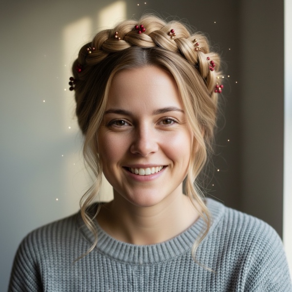 Halo Braid Crown hairstyle preview