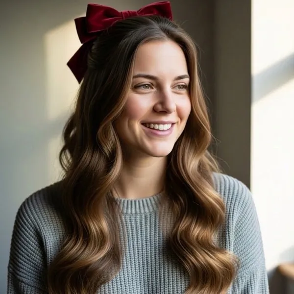 Velvet Bow Half-Up